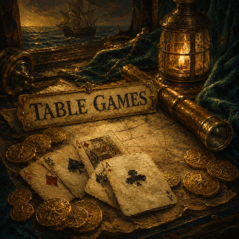 Captain Cooks Casino table games, blackjack and roulette